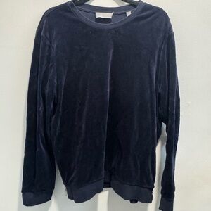 Men’s Vince velour pullover with zipper side